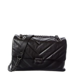 Italian Leather Crossbody, Black